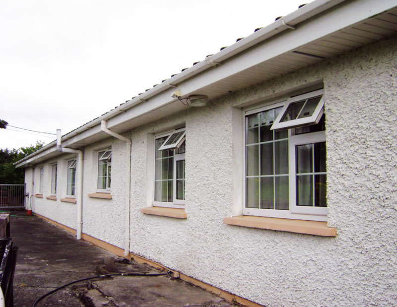 The new triple-glazed windows were moved out to be flush with the original outer leaf, and then the external insulation was installed, as shown in these before and after photos