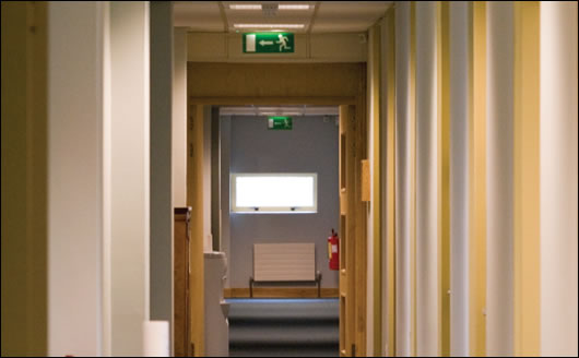 Previously the hallways had suffered from poor ventilation and overheating. This was addressed in BDP's refit by channelling air from the glass stairwells