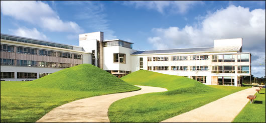 hillocks, made from soil removed during construction add to the surrounding landscape