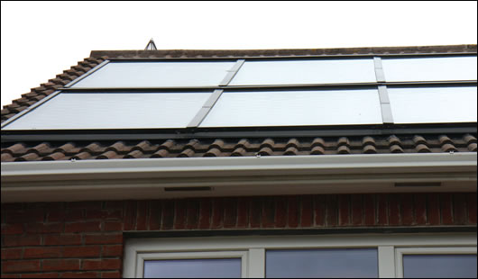 Heating specialists Biothermal supplied and installed 15m sq of flat plate solar panels